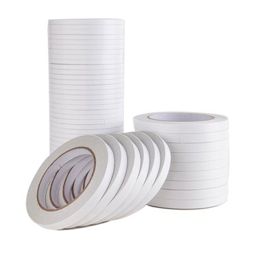 10Pcs 1x800cm Double-Sided Adhesive Tape for Arts Crafts Photography Scrapbooking Gift Wrapping Office School Stationery