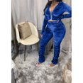 thumbnail image 1 of Honganda Slim Pleated Zipper Hooded Top and Pants Two-piece Suit, 1 of 6