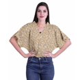 thumbnail image 1 of Moomaya Hauts Cache-Cœur pour Femmes Imprimés Taille Élastique Manches Boxy Blouse Cache-Cœur Décontractée, 1 of 4