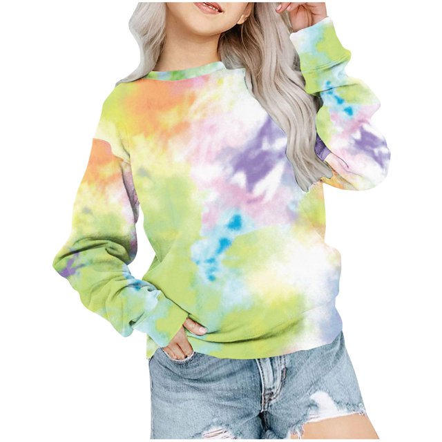 Yuyuzo Chandails en Molleton pour Filles Col Rond Manches Longues Décontracté Confortable Bloc de Couleur Pull d'Automne