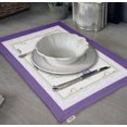 thumbnail image 3 of Vargottam Napperons - Napperon pour Table à Manger, Ensemble de 4 - Serviette en Coton Imprimée et Réversible - Napperons d'Intérieur pour Maison et Cuisine Table à Manger - Asiatique (Violet), 3 of 5