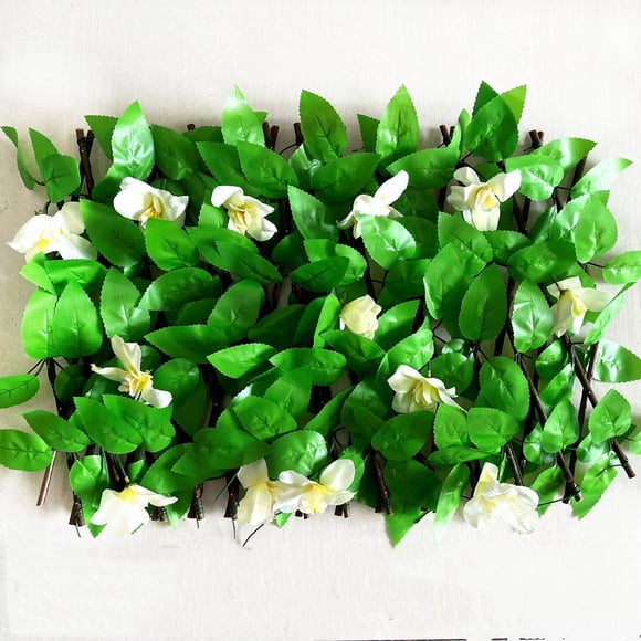 Expandable Fake Ivy Fence Screen - Retractable Wood Frame with Realistic Leaves, Outdoor/Indoor Garden Decoration, Wedding Backdrop, Balcony Privacy Screen - Easy to Install, No Maintenance
