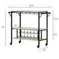 thumbnail image 4 of South Shore Maliza Bar Cart, in Faux Carrara Marble, 4 of 12