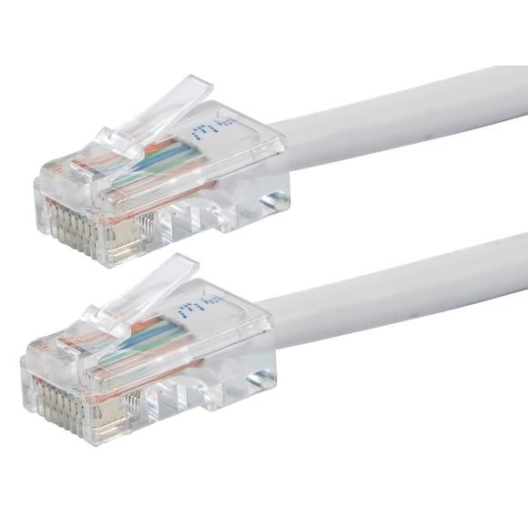Monoprice Cat6 Ethernet Patch Cable - 0.5 Feet - White, RJ45, Stranded, 550Mhz, UTP, Pure Bare Copper Wire, 24AWG - Zeroboot Series