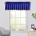 thumbnail image 4 of Aodebiao Blackout Window Valance, 18 Inches Long Kitchen Window Curtains Over Sink Rod Pocket Pattern Valance for Bathroom Bedroom Living Room, 4 of 6