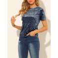 thumbnail image 5 of INSPIRE CHIC T-Shirt Décontracté à Manches Courtes et Col Rond en Velours pour Junior, Idéal pour les Fêtes de Noël, 5 of 5