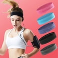 thumbnail image 3 of kurtrusly Comfortable To Wear Headband Absorbent Sweatband For Sports And Workouts Wide Application Purple, 3 of 6