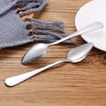 thumbnail image 5 of Product Category Tableware 2 - Steel Serrated Thick Dessert Spoon Set 4-Piece for Kitchen Dining & Bar, 5 of 5
