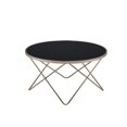 thumbnail image 2 of ACME Valora Coffee Table in Champagne & Black Glass, 2 of 2