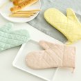 thumbnail image 2 of QualitChoice 1 Pair Polyester Oven Glove Heatproof Mitten Kitchen Microwave Oven Mitts Pink 1Set, 2 of 6
