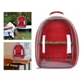 thumbnail image 3 of ziyahi Bird Carrier Cage Shoulder Bag Pet Parrot Travel Clear Backpack Red, 3 of 7