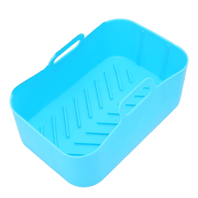Pot en Silicone pour Friteuse Doublure en Silicone pour Friteuse Panier Réutilisable Accessoire pour Friteuse Pot en Silicone Antiadhésif Doublure Réutilisable Remplacement pour DZ201 Foodi 8QT Bleu