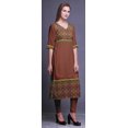 thumbnail image 3 of Bimba Kurtis Droits à Panneaux pour Femmes Robe Kurti Longue Haut Indien Imprimé, 3 of 5