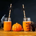 thumbnail image 4 of Halloween Paper Straws with Spooky Designs, 25-Pack; Biodegradable, Thick Material for Parties, Picnics, & Festive Beverages, 4 of 5