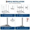 thumbnail image 4 of EDTara Stainless Steel Work Table with Wheels, Heavy-Duty Prep Table with Removable Backsplash for Versatile Commercial Use, 4 of 7