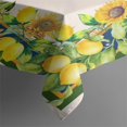 thumbnail image 3 of Summer Lemon Fruits Wreath Table Cloth,Wrinkle Free Table Cover with Polyester,Waterproof Reusable Tableclothes for Easter Birthday Picnic Wedding (Rectangle,60x84inch), 3 of 5