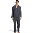 thumbnail image 1 of Hanes Mens Woven Pajamas, 2XL, Black/Grey Stripe, 1 of 1