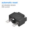 thumbnail image 3 of Unique Bargains Circuit Overload Protector 25A AC125/250V DC32V Automatic Reset Thermal Circuit Breaker 2pcs, 3 of 5