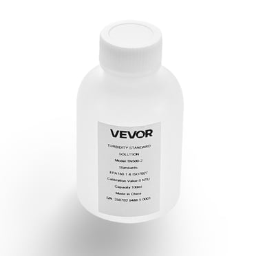 VEVOR Solution de Calibration de Turbidité 0 NTU 100 ml Solution Standard de Turbidité