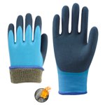 HOARBOEG Gants de travail imperméables Gants chauds de travail (bleu)