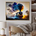 thumbnail image 1 of Designart train framed wall art decor, Train framed wall Art, On the Move Rolling Rails I , Extra large Modern Gold framed wall art, 40x30 inches Gold Frame, 1 of 5