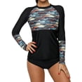 thumbnail image 4 of Charmo Rashguards pour Femmes Protection Solaire UV Maillot Dermoprotecteur à Manches Longues Chandail de Bain, 4 of 7