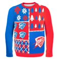 thumbnail image 1 of Oklahoma City Thunder - Busy Block Ugly Christmas Sweater, 1 of 1