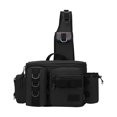 thumbnail image 1 of Almencla Sac de Pêche Porte-Tringle Étui de Transport Sac Sac de Poitrine pour Hommes Femmes Randonnée Taille g L Noir, 1 of 8