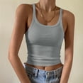 thumbnail image 2 of Timegard Womens Tank Tops Square Neck Ribbed Camis Slim Casual Workout Sleeveless Top Blouse Basic Tee, 2 of 6