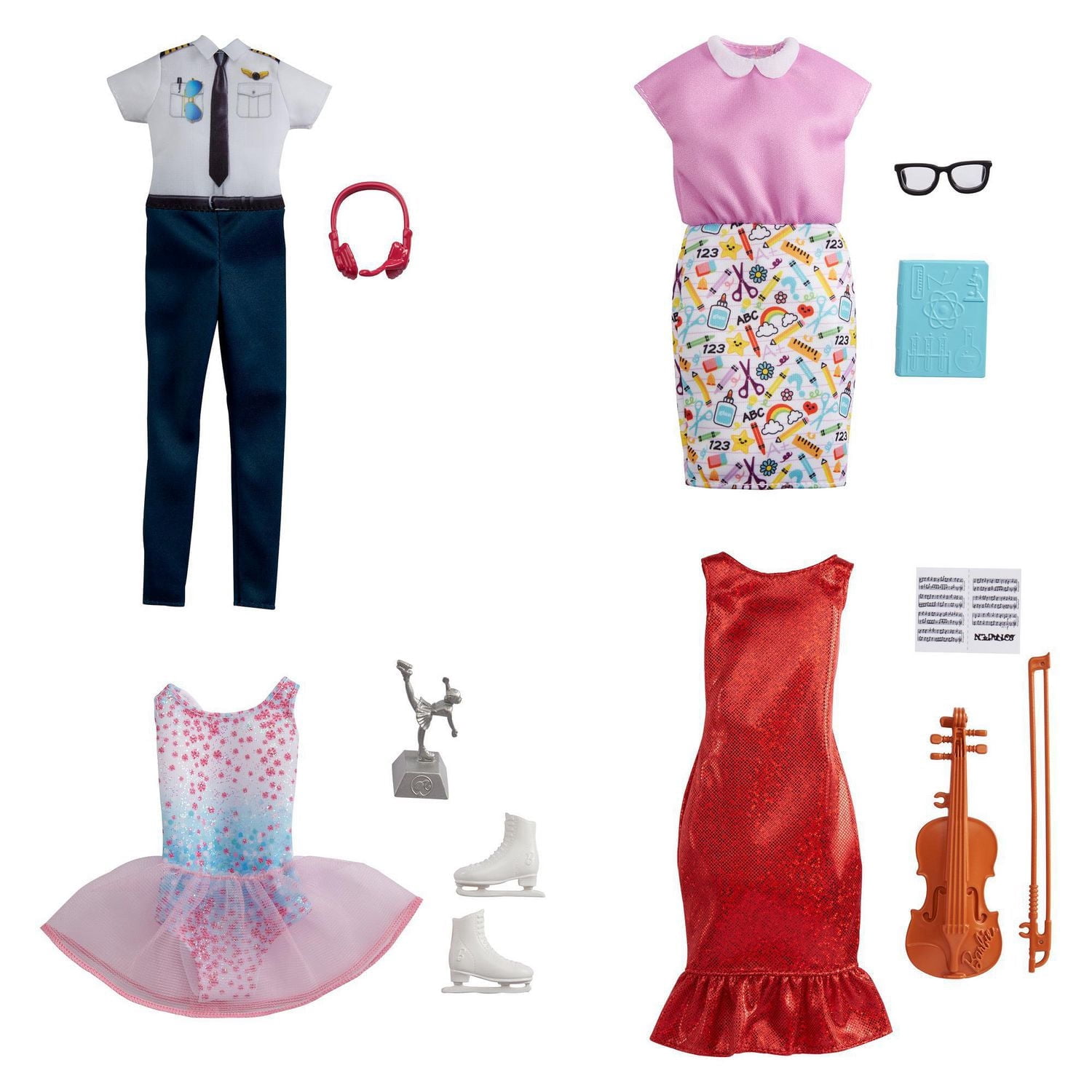 Coffret Tenue ​Barbie, vêtements de carrière d’enseignante pour la poupée Barbie