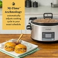 thumbnail image 1 of Crock-Pot 7 Quart Slow Cooker with Locking Lid and Auto Adjust Cook Time Technology, Stainless Steel, 1 of 6