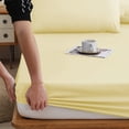 thumbnail image 4 of Cagogo Fitted Sheet Set, Non Slip Double Bed Sheet 200x150cm with Pillowcases, All Inclusive Mattress Protector Cover, Soft Polyester Fiber Bedding for Sleeping Home Hotel, 4 of 6