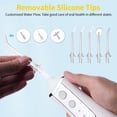 thumbnail image 3 of GENKENT Hydropulseur pour Dents, Hydropulseur Dentaire Sans Fil 3 Modes 5 Embouts Rechargeable, Blanc, 3 of 8
