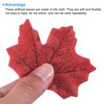 thumbnail image 4 of Unique Bargains Artificial Leaves Fall Maple Autumn Fake Leaf Decoration, Red 300 Pack, 4 of 5