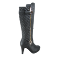 thumbnail image 4 of Bottes à Talons Hauts à Fermeture Éclair à Bout Rond Décontractées pour Femmes Dames (Gris, 8), 4 of 5