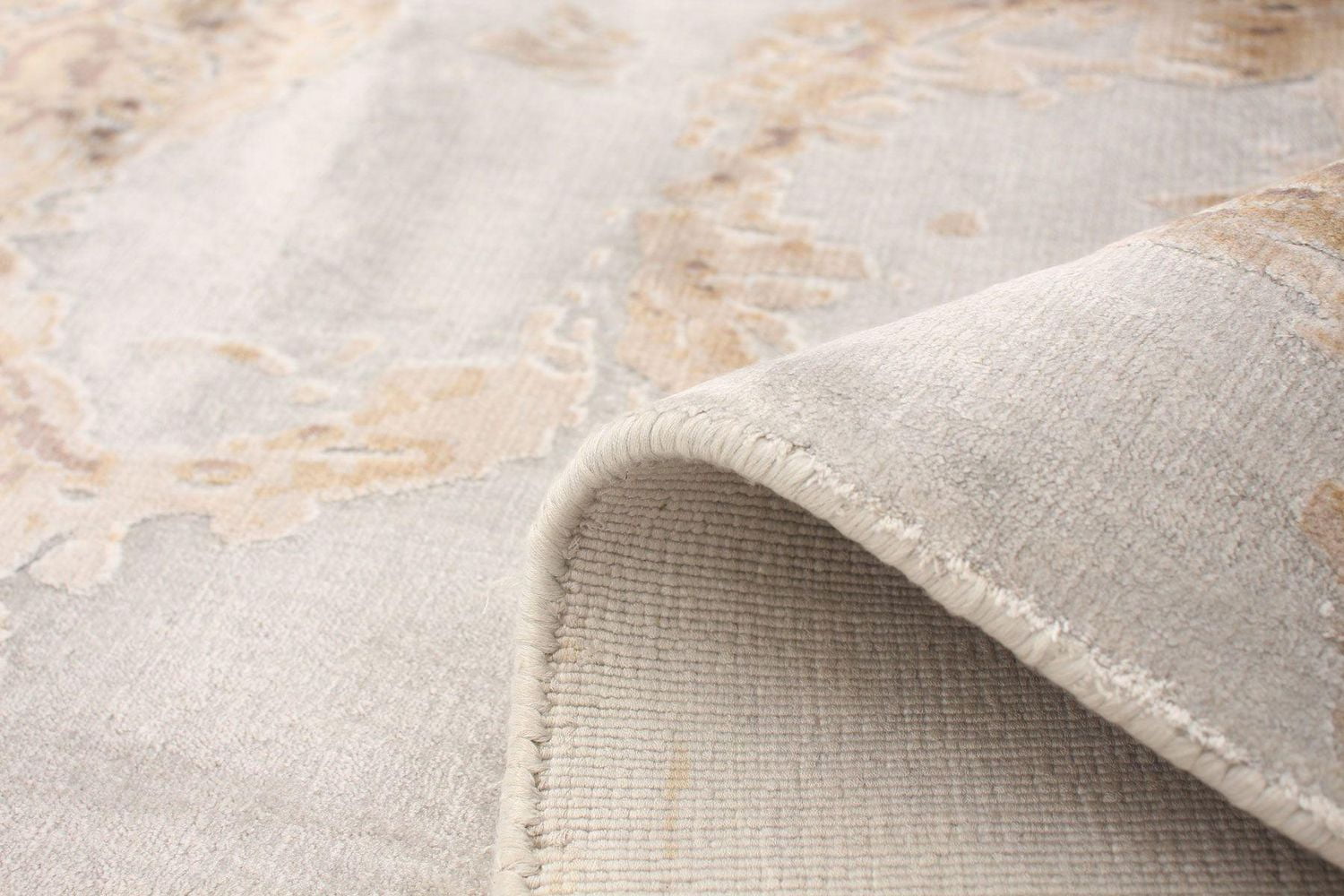 ECARPETGALLERY Tapis Métier Main pour Salon, Salle à Manger et Chambre à Coucher <br>Texturé Collection Galleria 5'3" x 7'6" en Gris