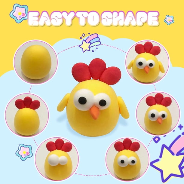 Pâte à Modeler ESSENSON – 50 Couleurs, Séchage à L'air, Outils Et Accessoires Inclus – Dès 3 Ans – Cadeau Créatif