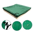 thumbnail image 3 of Sandbox Cover Square Waterproof Raninproof Sun Protection Folding Outdoor Garden Pool Sandpit Toys Canopy Accessories Green 180x180cm, 3 of 7