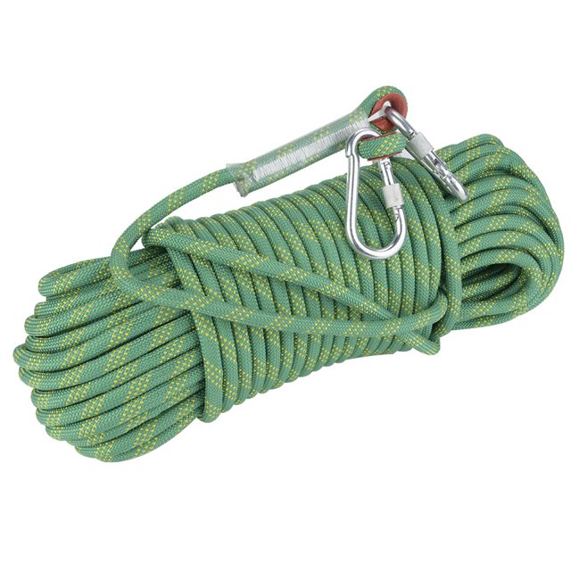 Wearable Skid-resistant Polyester 30m Climbing Rope, Survival Cord, For Rock Climbing Mountaineering