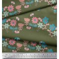 thumbnail image 3 of Soimoi Poly Crepe Fabric Floral,Tree & Owl Kids Printed Fabric 1 Yard 42 Inch Wide, 3 of 3