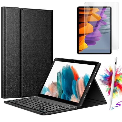 Keyboard Case With Screen Protectore Stylus Pen Samsung Galaxy Tab A9 Plus / A9+ 11 Inch 2023 Case Slim Lightweight Stand Cover with Wireless Bluetooth Keyboard - SM-X210/X216/X218