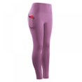 thumbnail image 1 of Pantalon de Yoga Sport Taille Haute pour Femmes 2021, Séchage Rapide, Respirant, Extensible, Compression, Court, Bleu#01, 1 of 5
