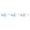 thumbnail image 4 of maskred PVC Heart-Shaped Glasses Non-Slide Silicone Nose Pads And Mulitple Colours For Chic Look Gold Metal silver frame skyblue 3Set, 4 of 6
