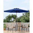 thumbnail image 1 of Parasol de Patio Extérieur 9 Pi avec Manivelle, Évent Coupe-Vent à Double Couche et Inclinaison à Bouton-Poussoir, Protection UV, Imperméable, Conception Robuste à 8 Baleines pour Terrasse, Piscine, Jardin, 1 of 7