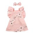 thumbnail image 2 of CBFFDC Dog Princess Dress Soft Breathable Dog Clothes Exquisite Floral Print Sleeveless Design Washable with Adjustable Knot, 2 of 7