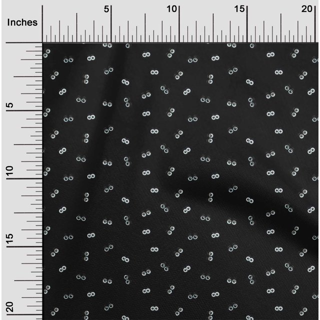 oneOone Silk Tabby Fabric Eyes Face Fabric Prints by Yard 42 Inch Wide