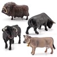 thumbnail image 4 of 4 Pcs Simulation Farm Cow Cattle Ox Bull Figurine PVC Farm Animal Model Action Figure Home Decoration Kids Educational Toy, 4 of 7