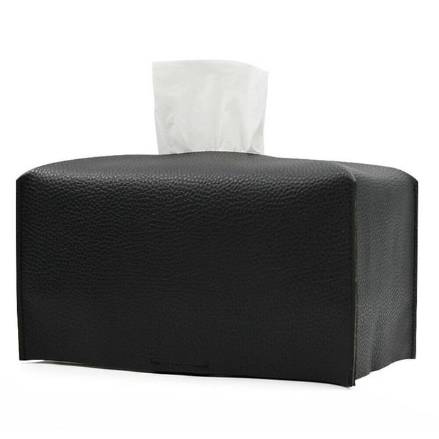 Leather Tissue Box Cover Holder Square Tissues Case Roll Paper Dispenser