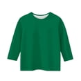 thumbnail image 5 of MeetoTime T-shirt Uni à Manches 3/4 et Col Rond pour Enfants, T-shirt pour Tout-Petits Garçons Filles 3-12 Ans, 5 of 5