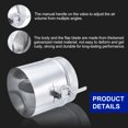 thumbnail image 3 of Unique Bargains Backdraft Damper with Sleeve, 6 Inch, Airflow Ducting Branch Vent Damper Adjustment Handle Galvanized Metal, 3 of 6
